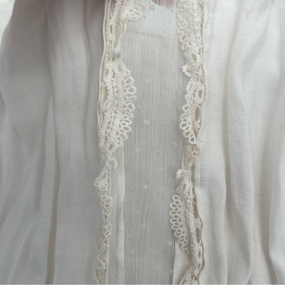 FREE PEOPLE Women’s Soul Serene Ivory Blouse size: Large - Picture 4 of 11
